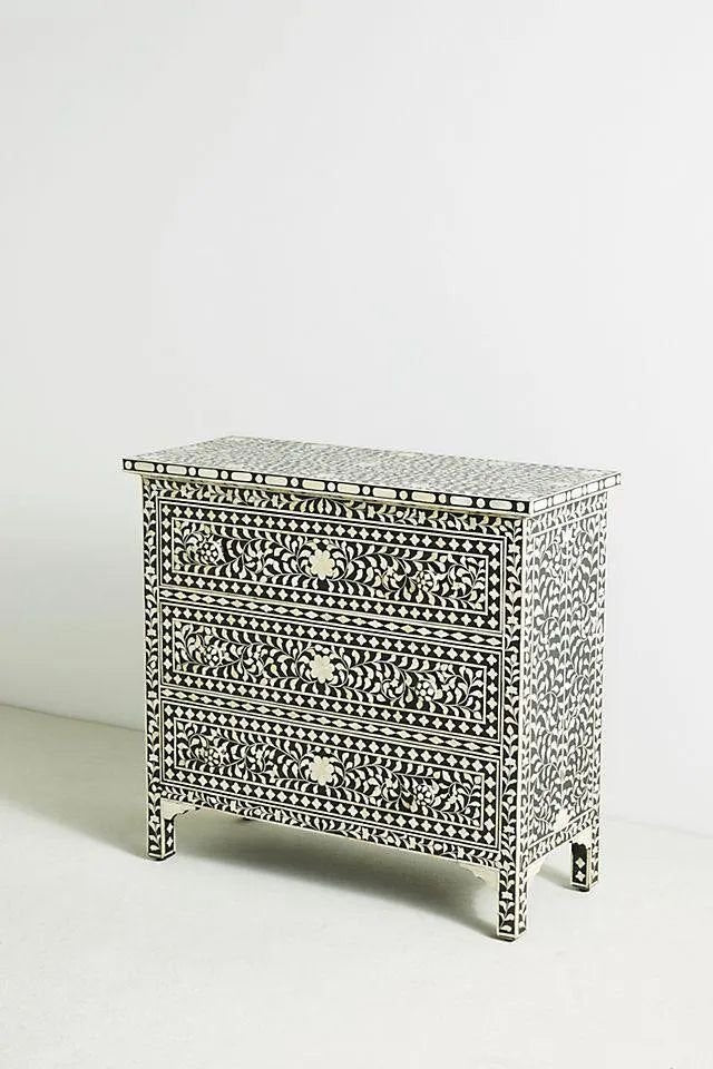 fleur chest of drawers in bone inlay by Ashborn furniture | Image 2