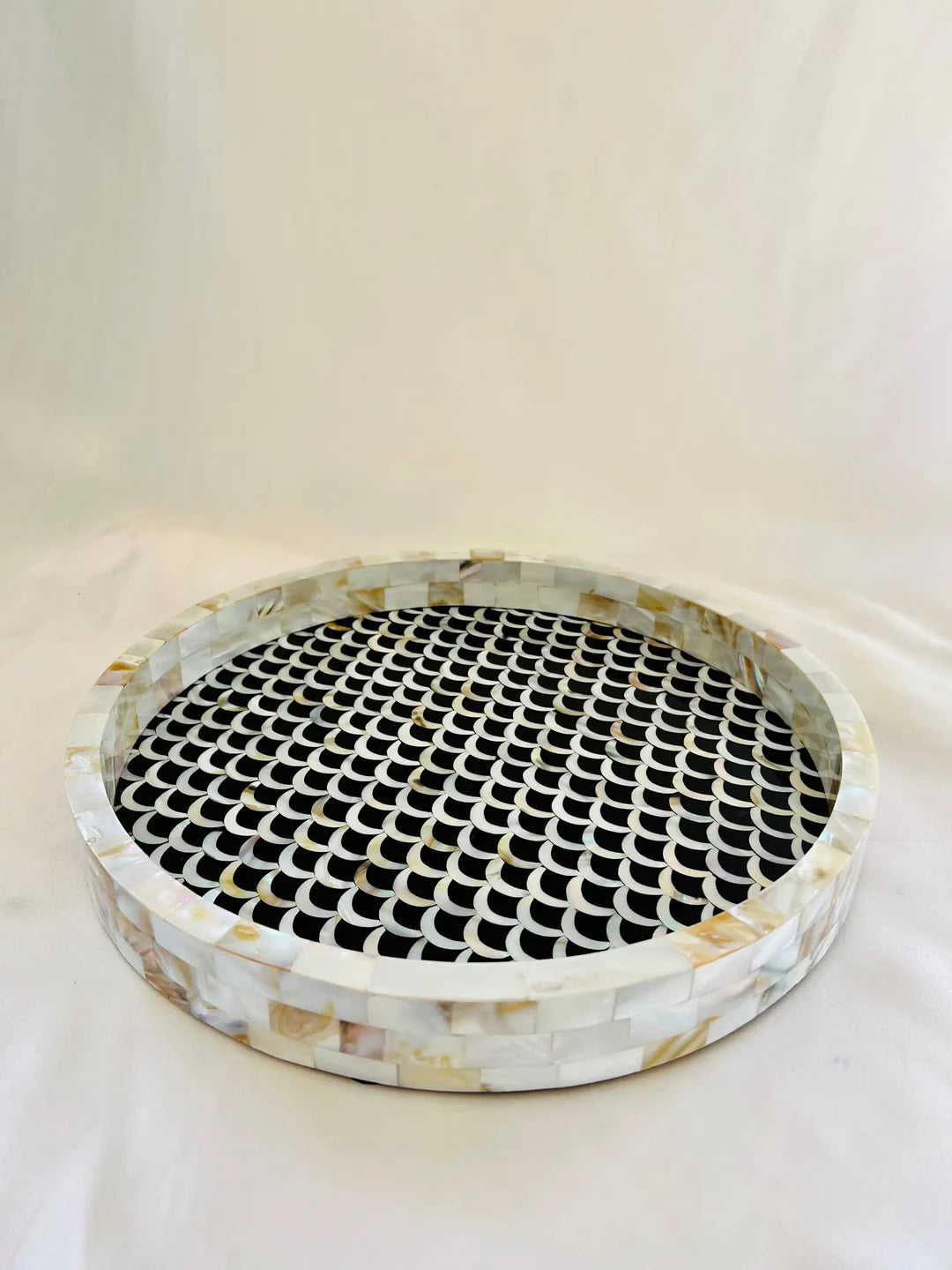 Chic Mesh Storage Tray In Mother Of Pearl By Ashborn furniture | Image 2