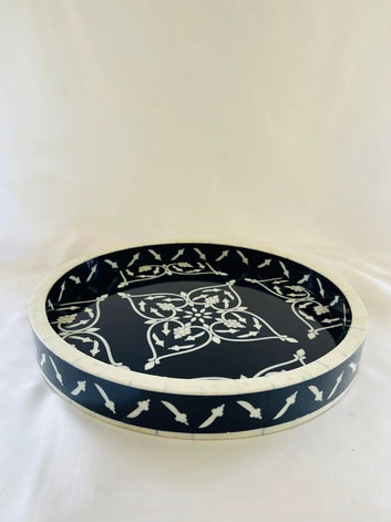 Ivory Orbit Bone Inlay Tray by Ashborn furniture | Image 2