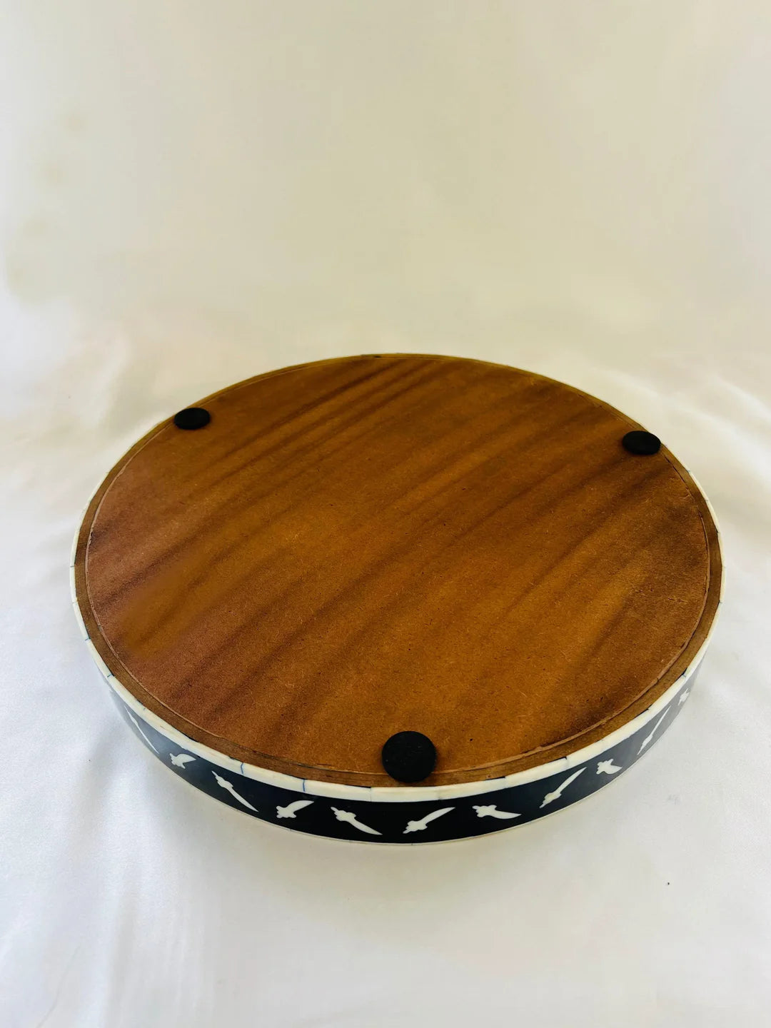 Ivory Orbit Bone Inlay Tray by Ashborn furniture | Image 3