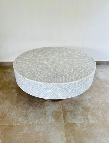 Opulent coffee table in bone inlay    by Ashborn Furniture