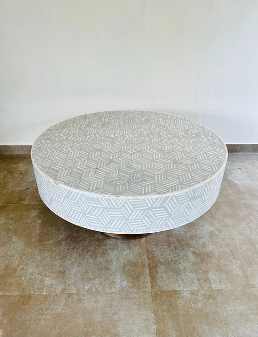 Opulent coffee table in bone inlay    by Ashborn Furniture