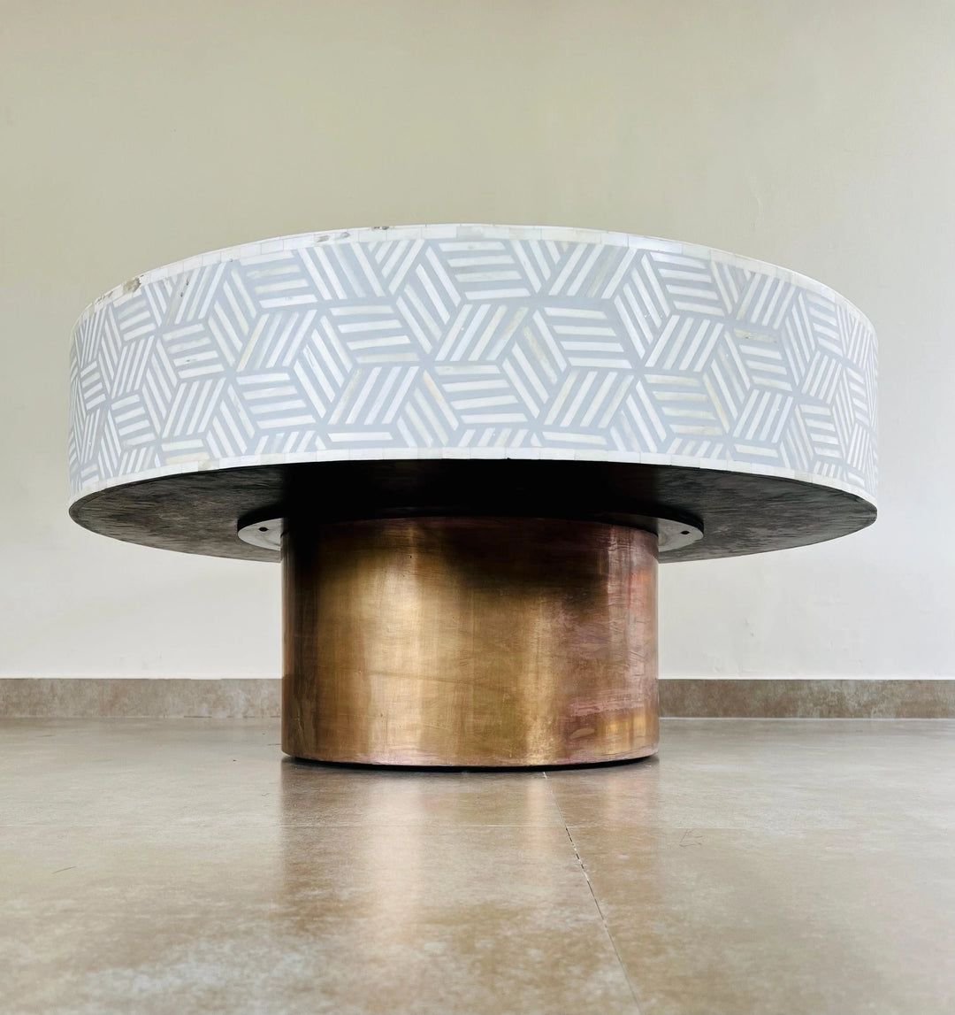 Opulent coffee table in bone inlay    by Ashborn Furniture | Image 3