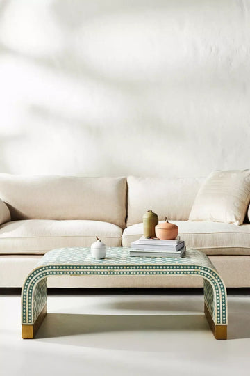 Marrakech Bone inlay coffee table by Ashborn Furniture