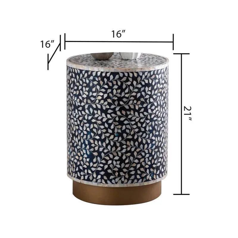 Megois handmade block end table mother of pearl       by Ashborn Furniture | Image 4