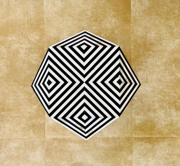 black diamond-shaped mother of pearl end table       by Ashborn Furniture | Image 2
