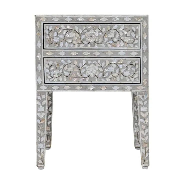 tranquil Haven Bedside tabel in mother of pearl       by Ashborn Furniture | Image 4