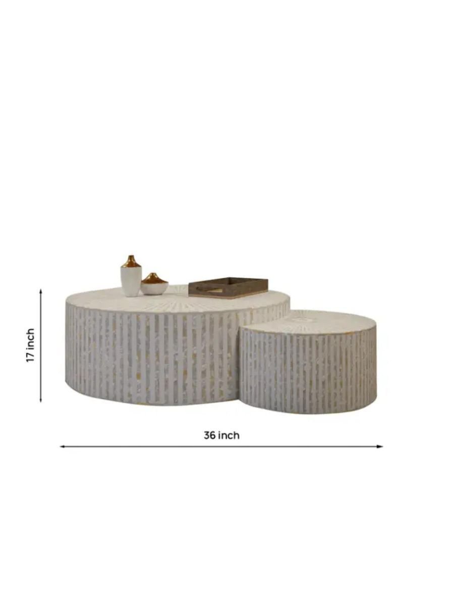 mother of pearl nesting table By Ashborn furniture | Image 3