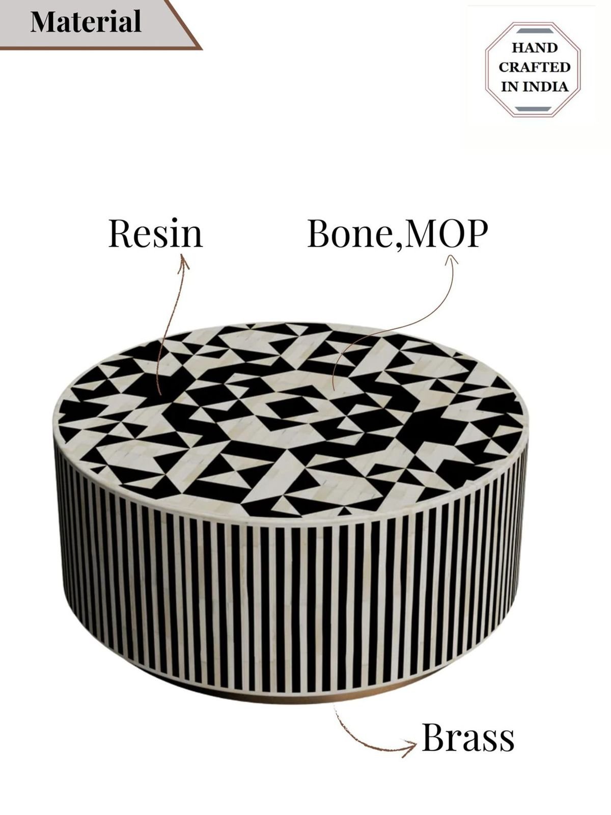 geometrical pattern coffee table by Ashborn furniture | Image 3
