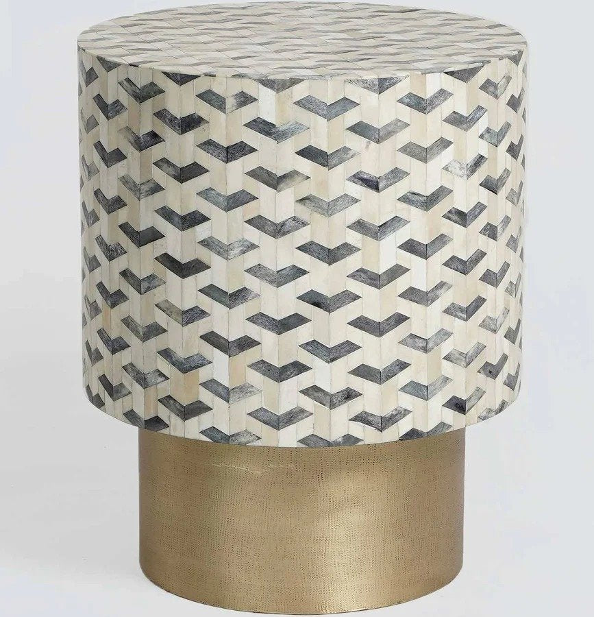 Artisan bone inlay side table by Ashborn furniture | Image 2