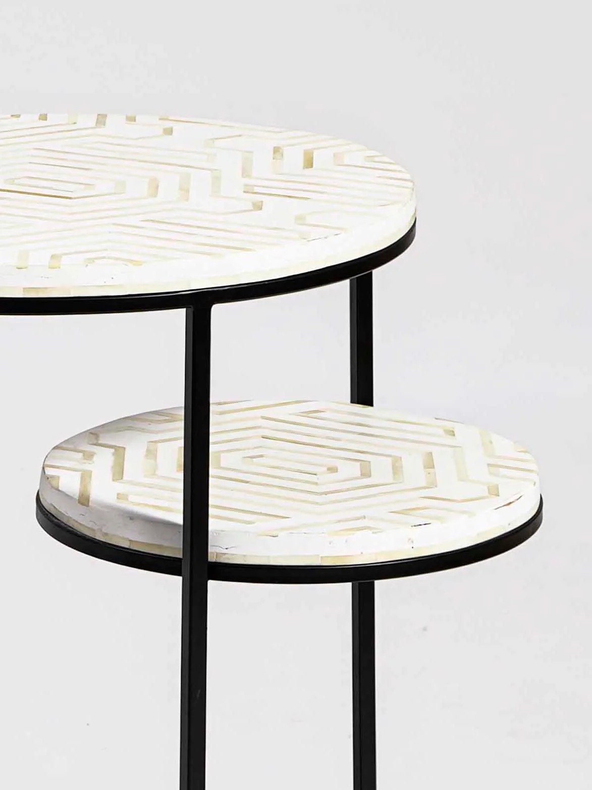 Luxe mother of pearl side table by Ashborn furniture | Image 4