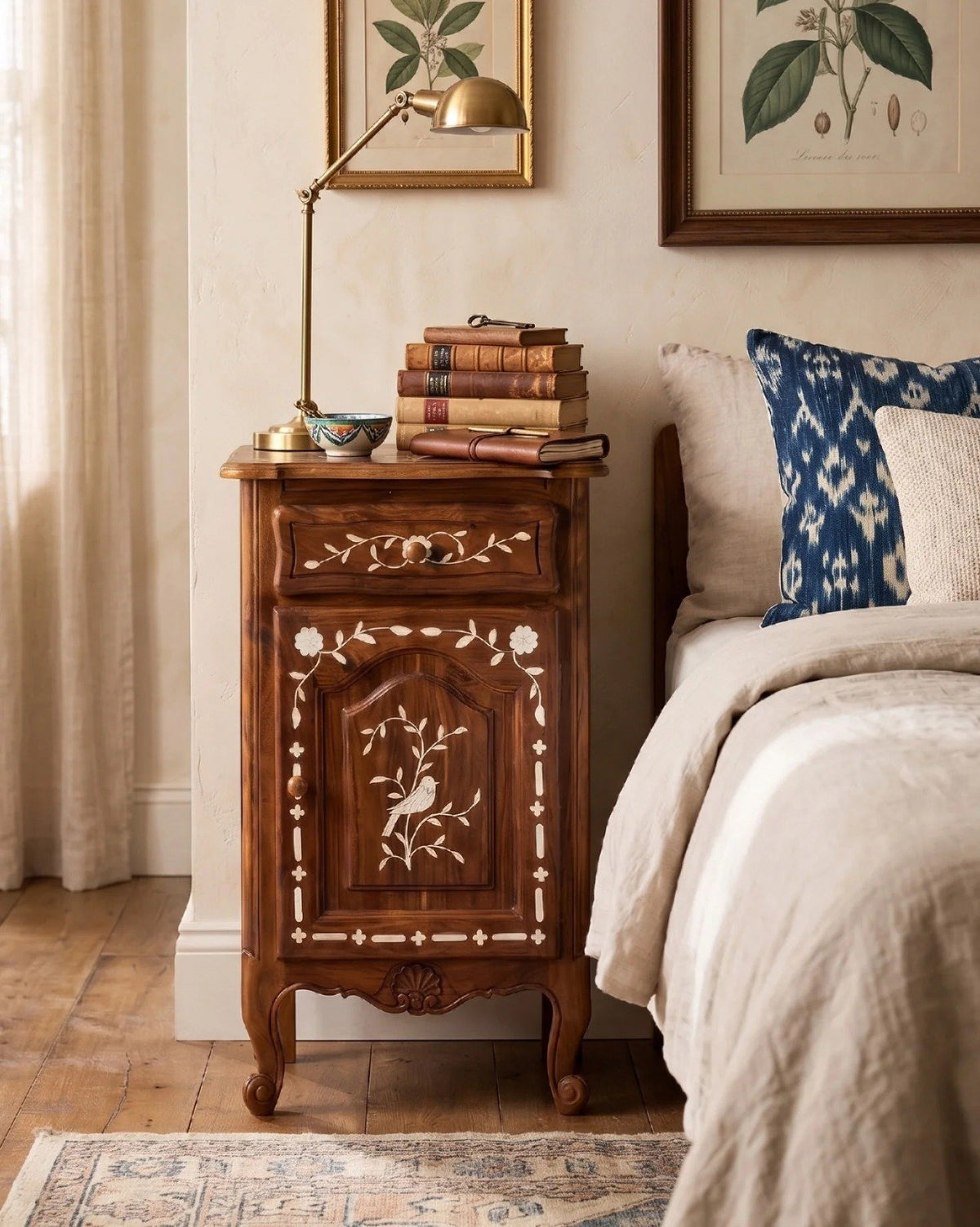 Aspen mother of pearl side table by Ashborn furniture
