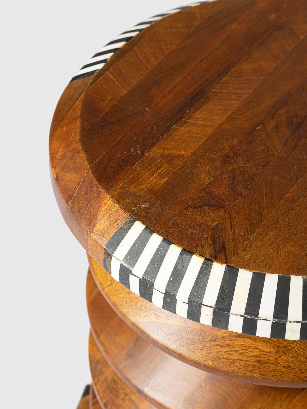 Royale Bone inlay Side table by Ashborn furniture | Image 4