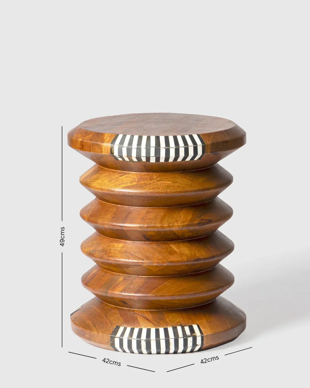 Royale Bone inlay Side table by Ashborn furniture | Image 5