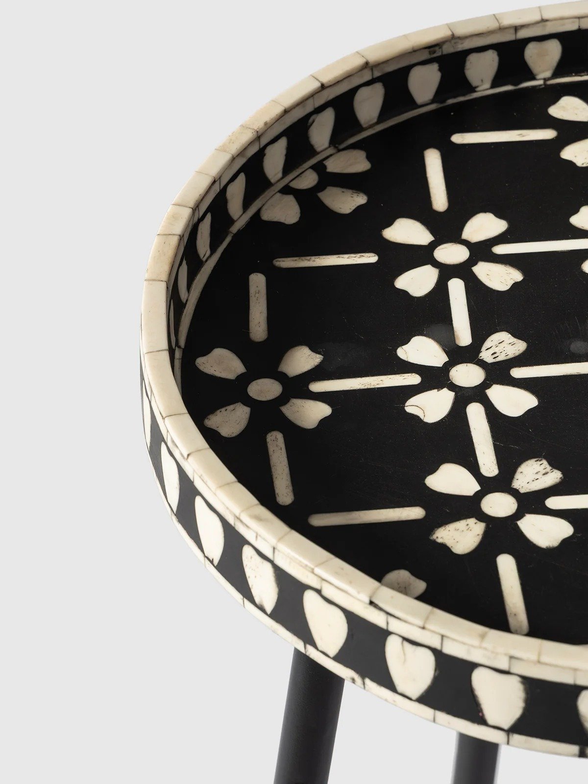 oslo bone inlay side table By Ashborn furniture | Image 2