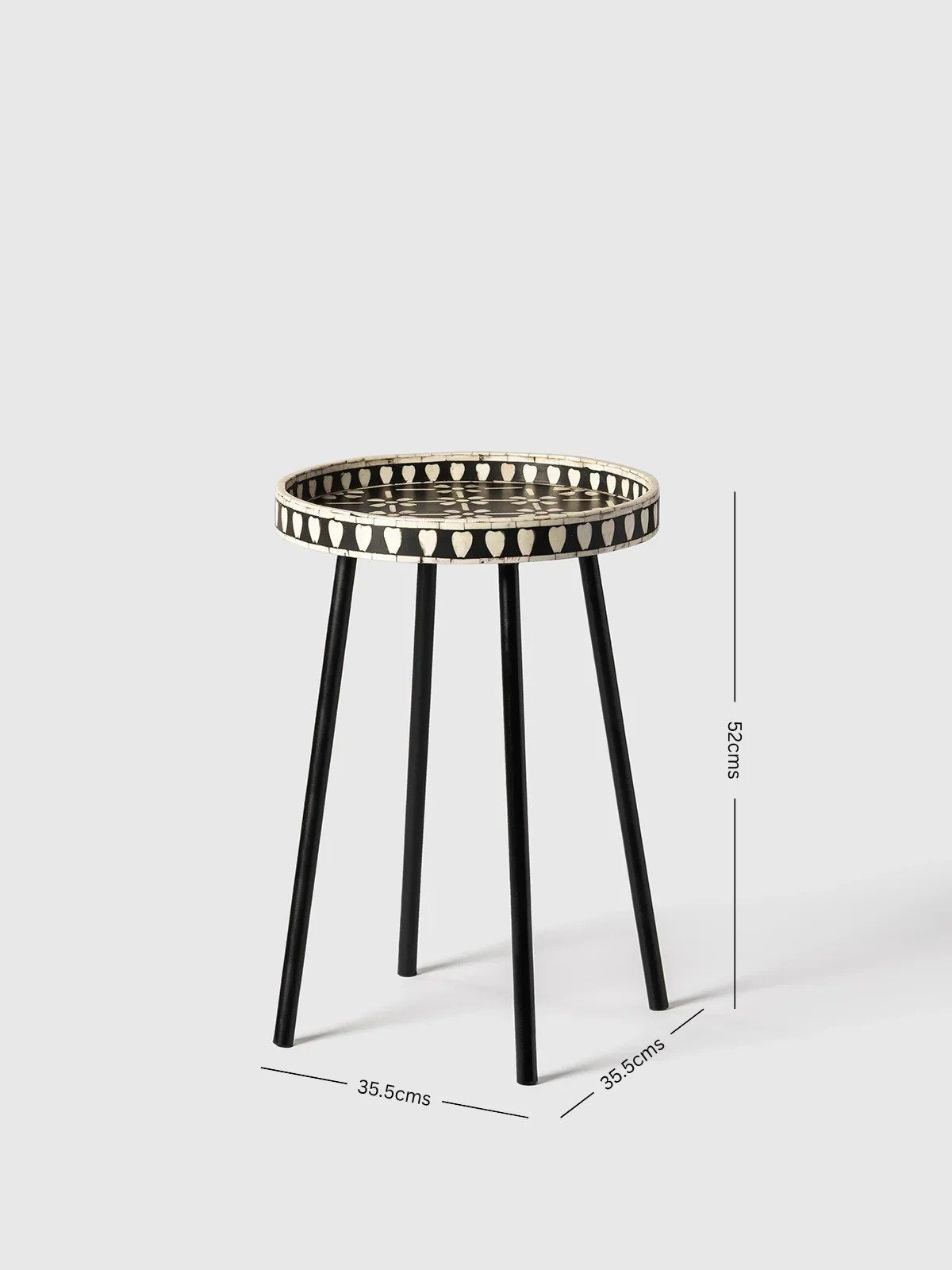 oslo bone inlay side table By Ashborn furniture | Image 6
