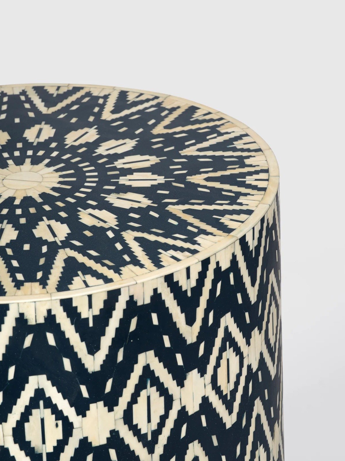 Ikkat pattern Bone inlay side table by Ashborn furniture | Image 4