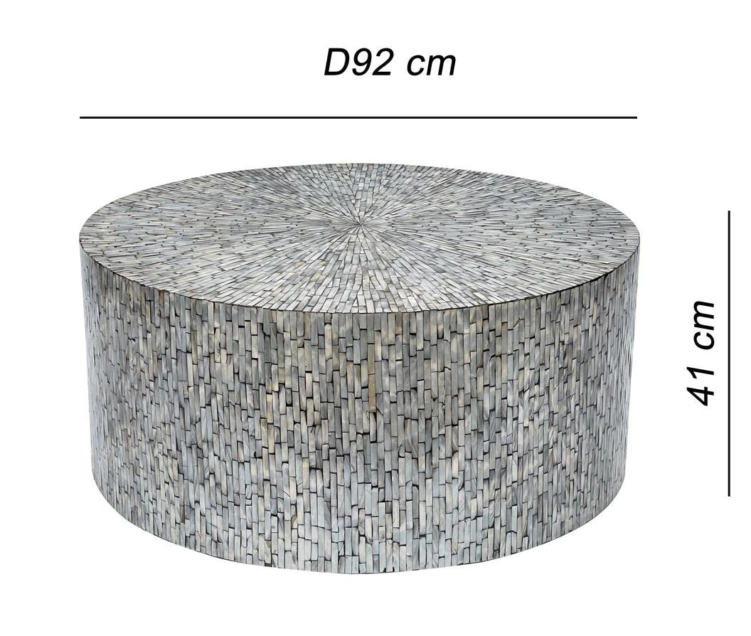 glossy mother of pearl coffee table by Ashborn furniture | Image 2