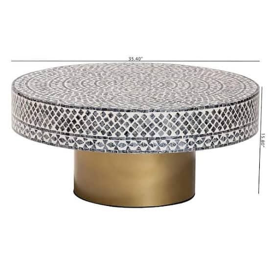 cario mother of pearl coffee table by Ashborn furniture | Image 2