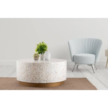 shine mother of pearl coffee table By Ashborn furniture