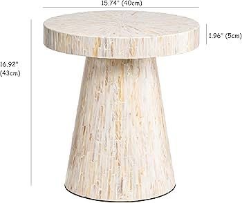 Camellia Mother of pearl side table by Ashborn furniture | Image 2