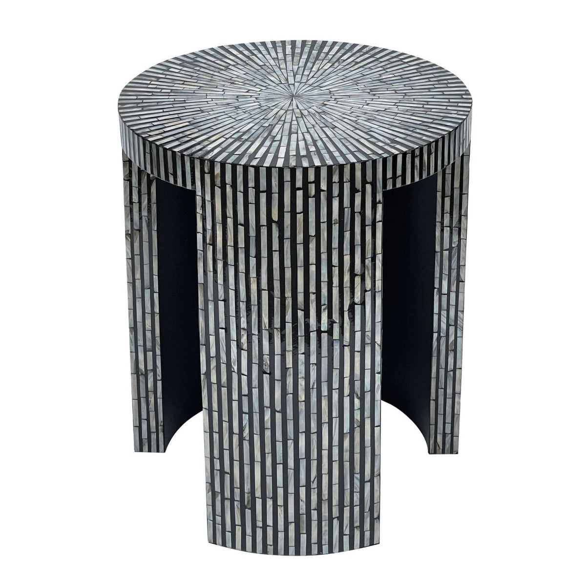 Celeste mother of pearl side table by ashborn furniture
