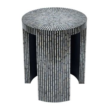 Celeste mother of pearl side table by ashborn furniture