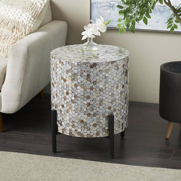 Serene mother of pearl side table by Ashborn furniture