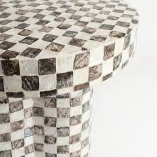 Pearl grid mother of pearl side table By Ashborn furniture | Image 2