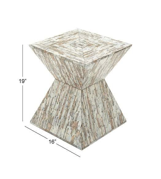 Triangular mother of pearl side table by Ashborn furniture | Image 2