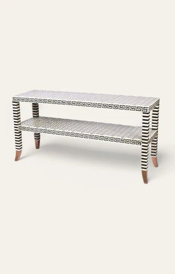 Majestic Bone inlay console table By Ashborn furniture