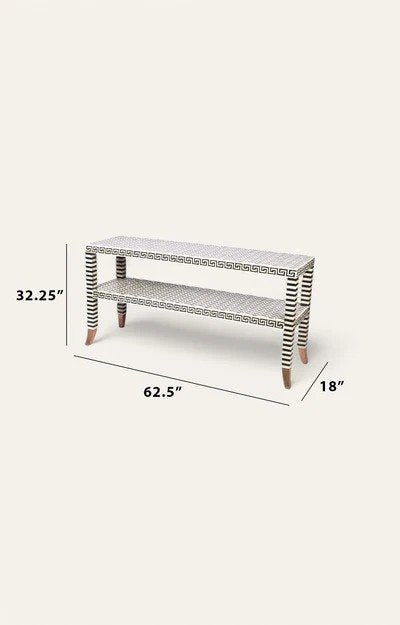 Majestic Bone inlay console table By Ashborn furniture | Image 4