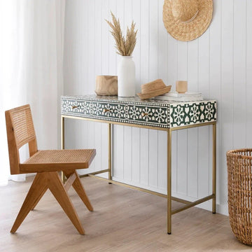 Azura bone inlay console table By Ashborn furniture
