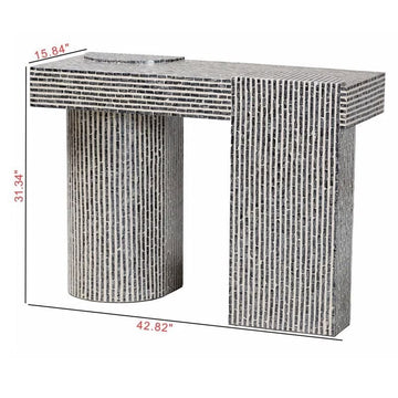Imperial mother of pearl console table By Ashborn furniture