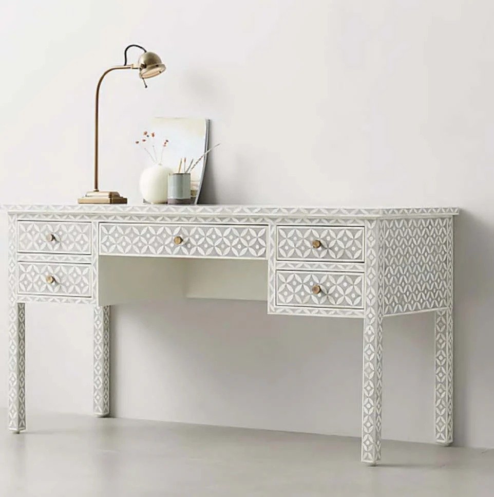 Symphony bone inlay console table By Ashborn furniture | Image 3