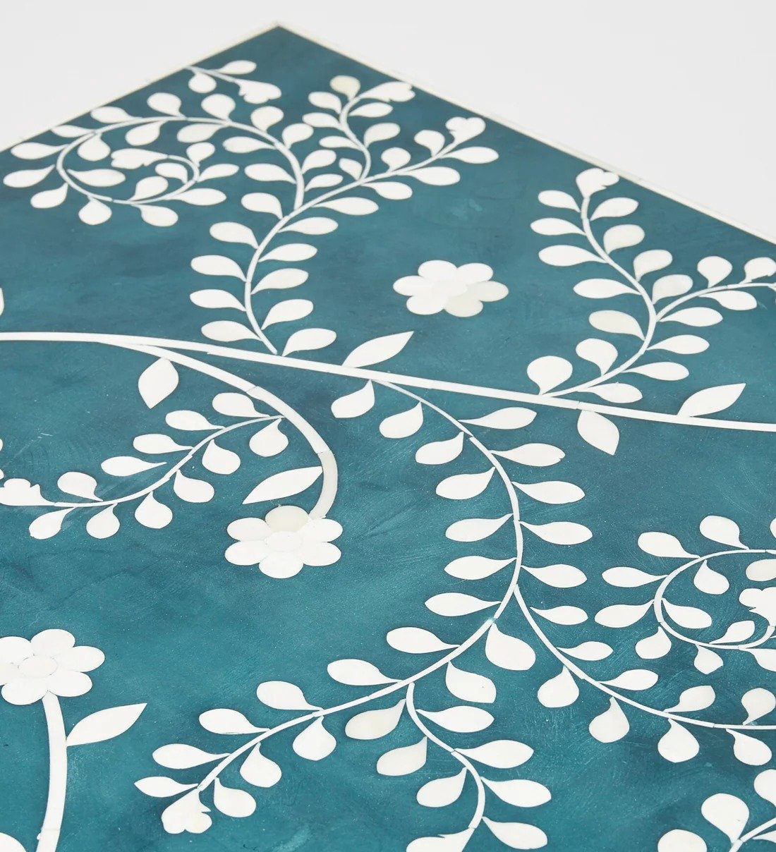 Blue floral bone inlay console table By Ashborn furniture | Image 5