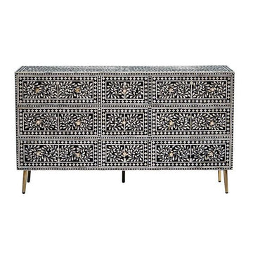 Jaipur bone inlay chest of drawer By Ashborn furniture