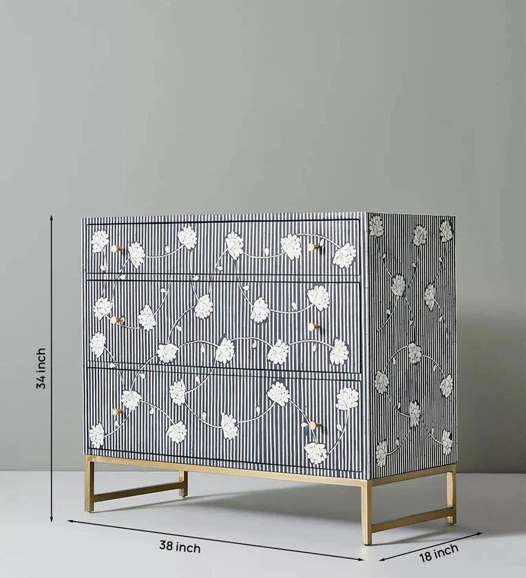 Ivory Blossom bone inlay by Ashborn furniture | Image 4