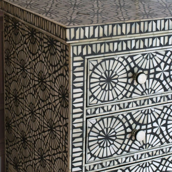 Lattice bone inlay chest of drawer by Ashborn furniture | Image 2