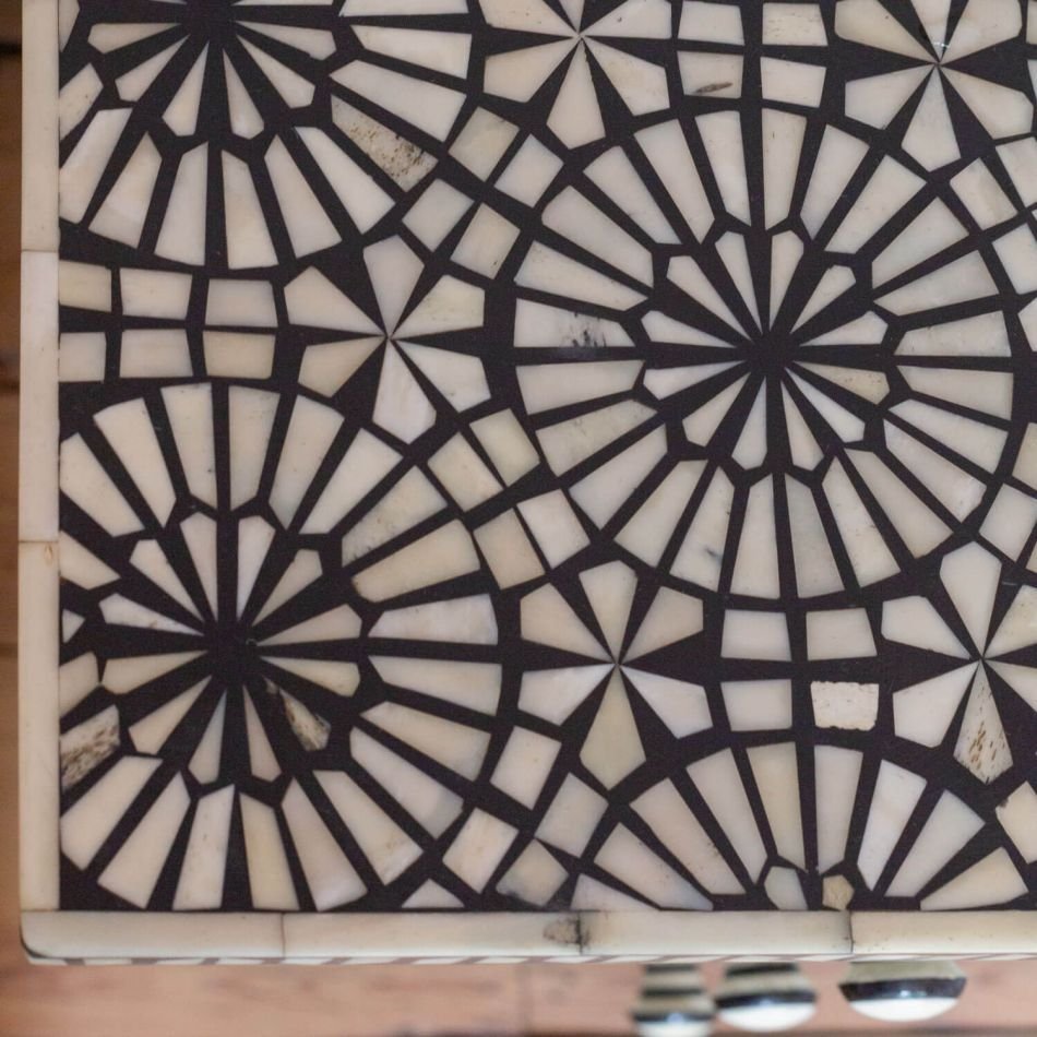Lattice bone inlay chest of drawer by Ashborn furniture | Image 4