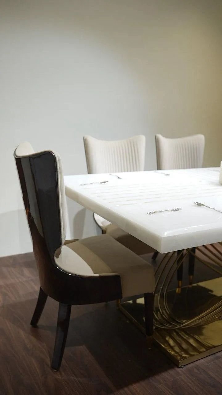 timeless dining table for six in mother of pearl by Ashborn furniture | Image 3