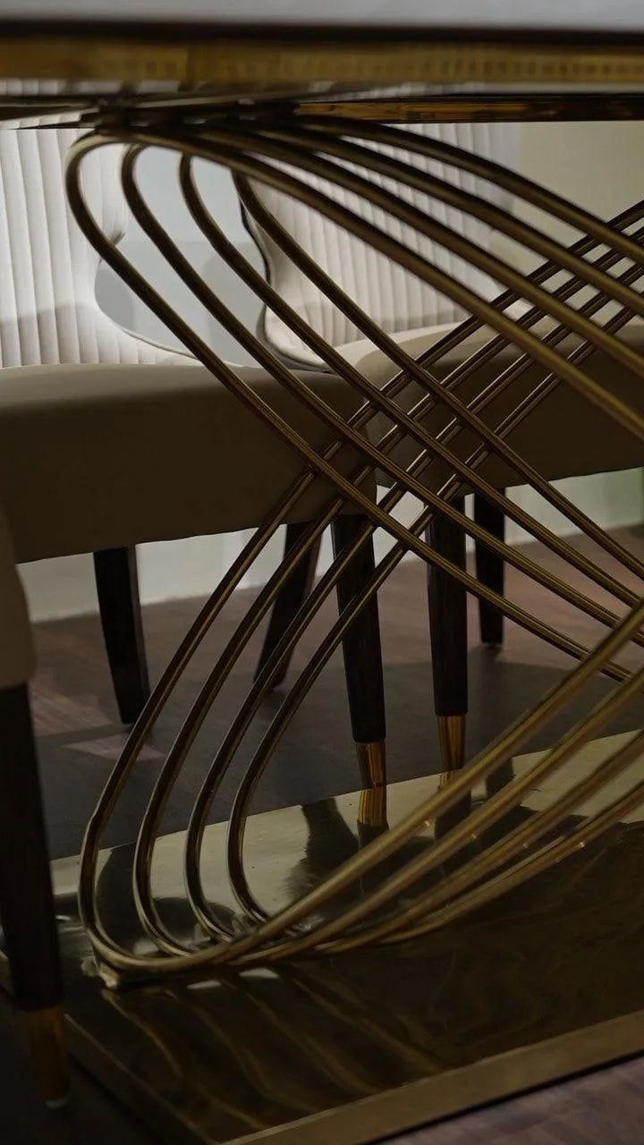 timeless dining table for six in mother of pearl by Ashborn furniture | Image 4