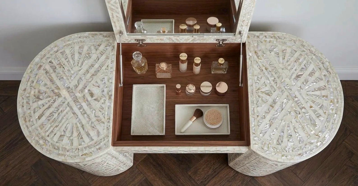 Pearl Heaven mother of pearl dressing table by Ashborn furniture | Image 2