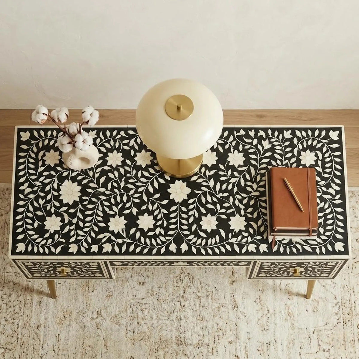 Elite bone inlay study table by Ashborn furniture | Image 3