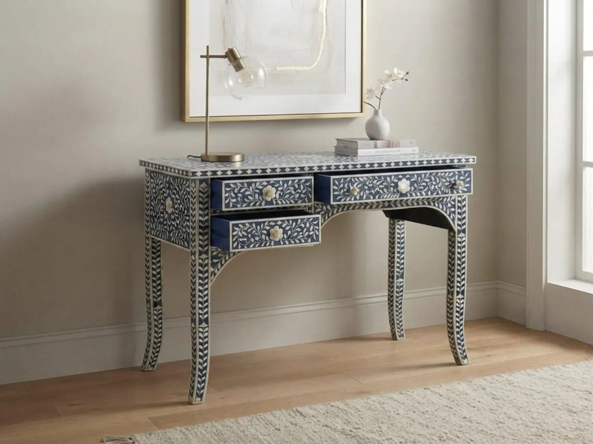 Willow bone inlay study table by Ashborn furniture | Image 3