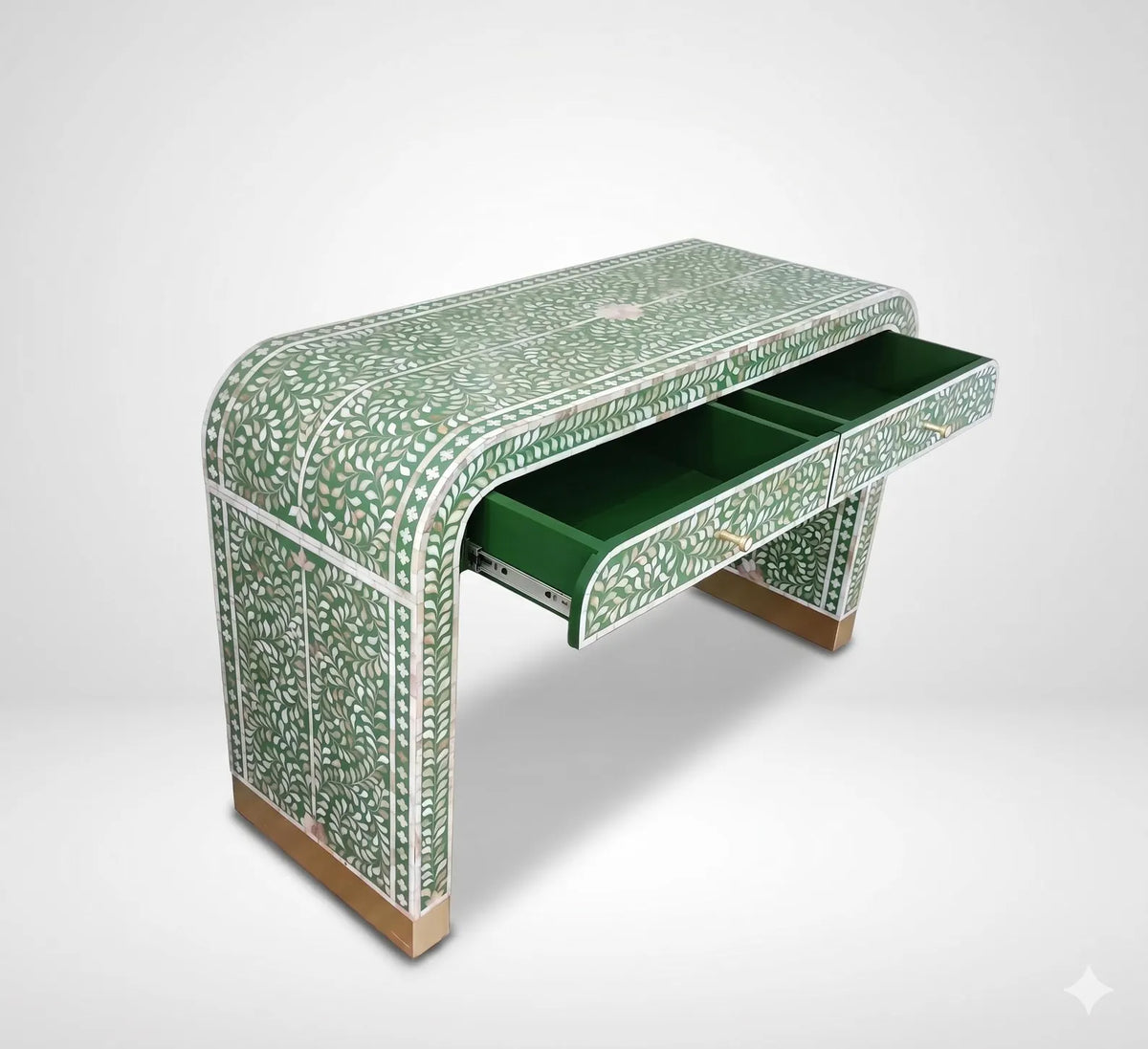 Floral mother of pearl study table by Ashborn furniture | Image 2