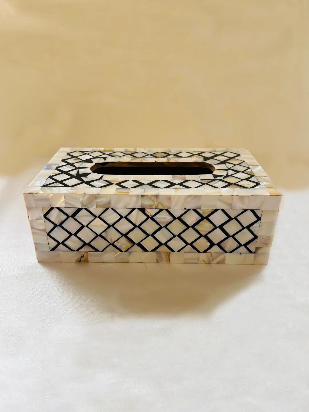 Grace Tissue Box in Mother of pearl by Ashborn furniture | Image 2