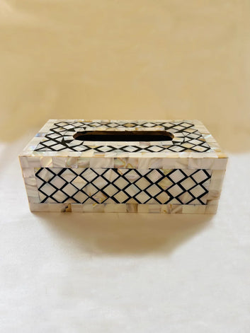 Grace Tissue Box in Mother of pearl by Ashborn furniture | Image 2