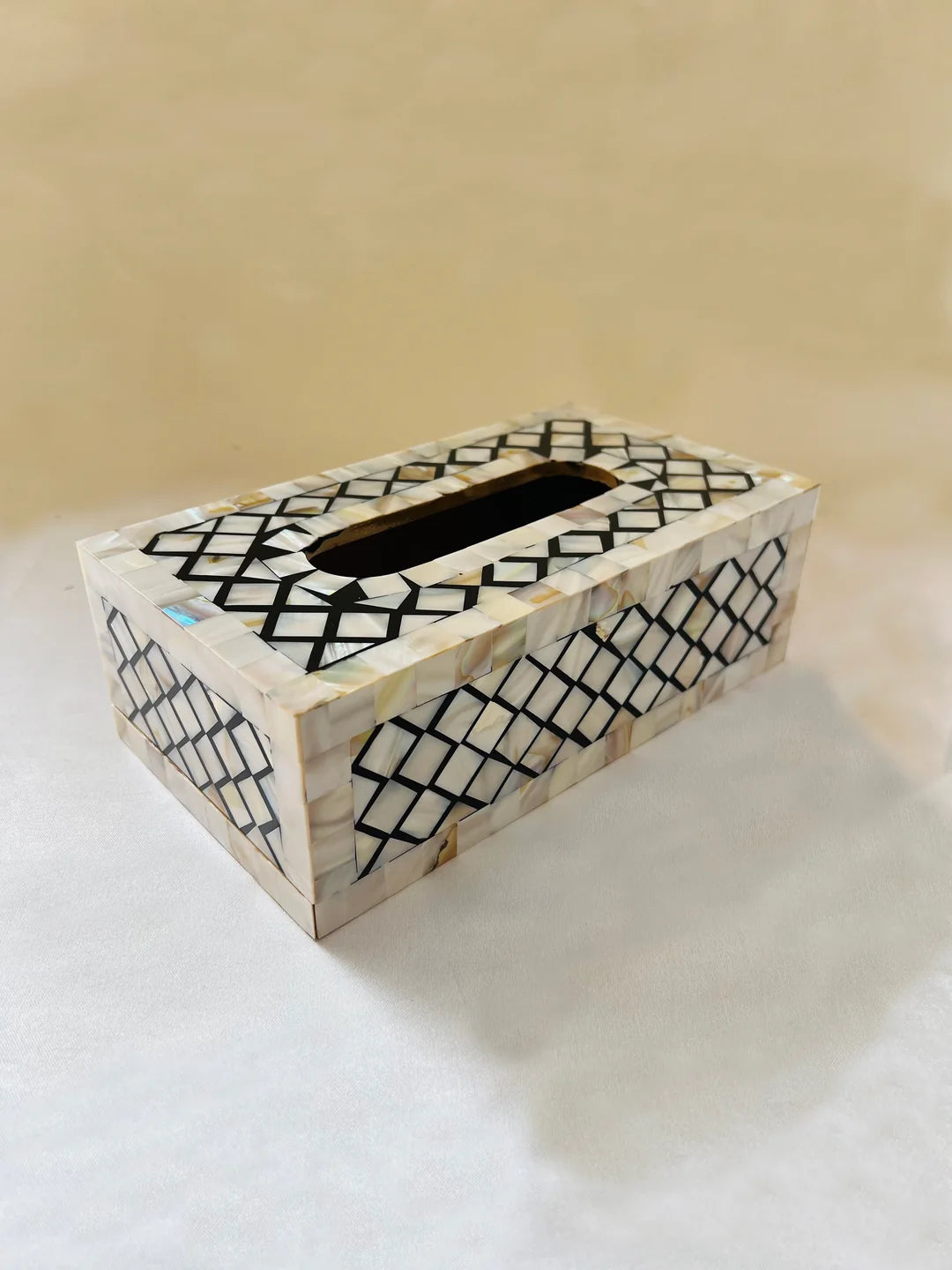 Grace Tissue Box in Mother of pearl by Ashborn furniture | Image 3
