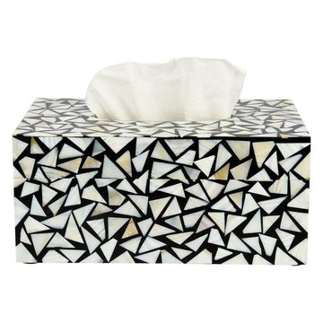 Monochrome Fusioned Tissue Box by Ashborn furniture